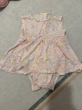 Magnetic Me Pink Multicolor Sea Life Skirted Bodysuit